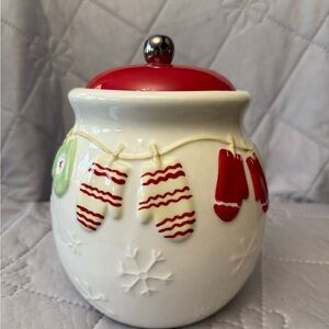 Hallmark Mitten and Snowflake ceramic cookie jar